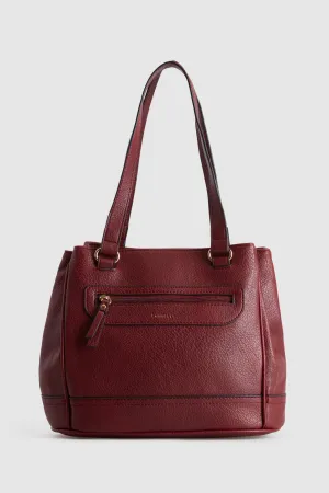 Zip Pocket Panel Tote Bag Strandbags