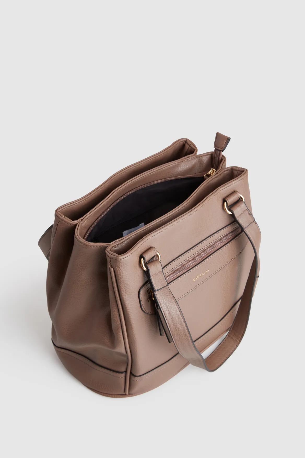 Zip Pocket Panel Tote Bag Strandbags